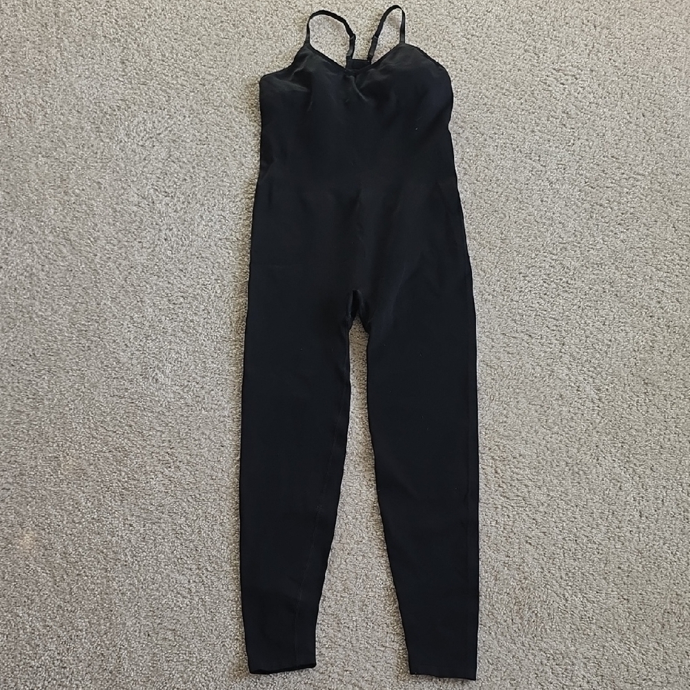 PINK Victoria's Secret Black Full-Length Leggings Jumpsuit